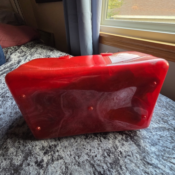 Authentic Vintage Furla Red Glitter Candy Satchel Bag - Sparkly!!! - Picture 8 of 16